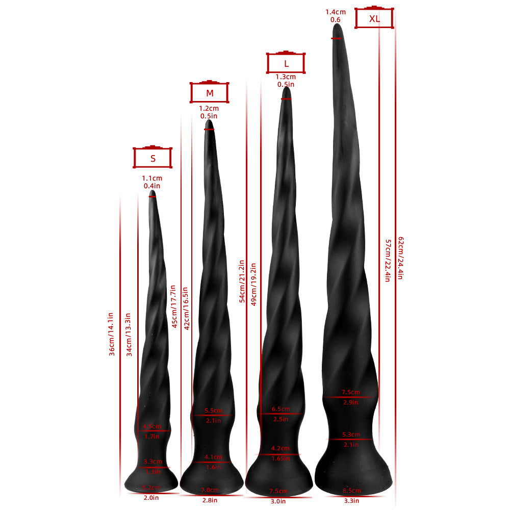 Worm Deep Anal Plug Cone Tip Anal Dilator Sex Toys