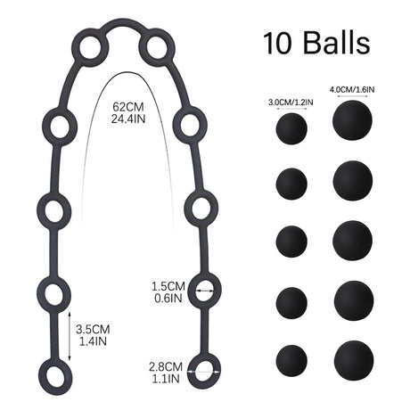 Perles d'entraînement anal - Boules anales de différentes tailles de plaisir - Jouets sexuels à expansion anale extrême