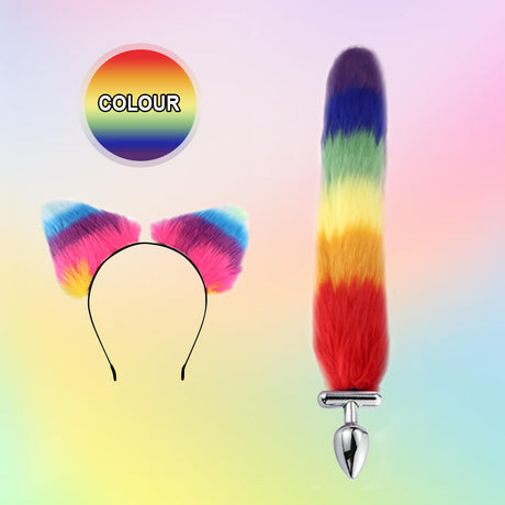 15 Inch Fox Tail Butt Plug - Anal Sex Toy - 2 Colors