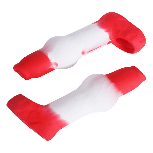 7 Inch Penis Fantasy Extension Sleeve - Wolf Cock Sleeve - Silicone Sleeve with Ring