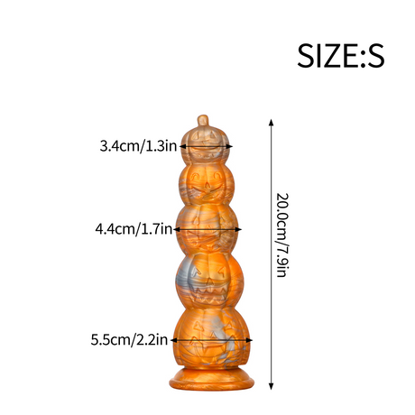 Pumpkin Anal Beads - Hands-Free Butt Plug - Soft Silicone Anal Sex Toy