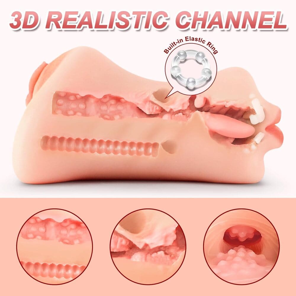 Junko Realistic Pocket Pussy - 3-in-1 Male Masturbator