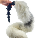 Wolf Anal Beads - 4 Anal Ball Bump Point Irritating Sex Toy - Wolf Tail Butt Plug
