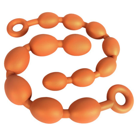 Silicone Anal Beads - 3 Sizes Anal Balls - Anal Stimulation Chain with a Pull Ring