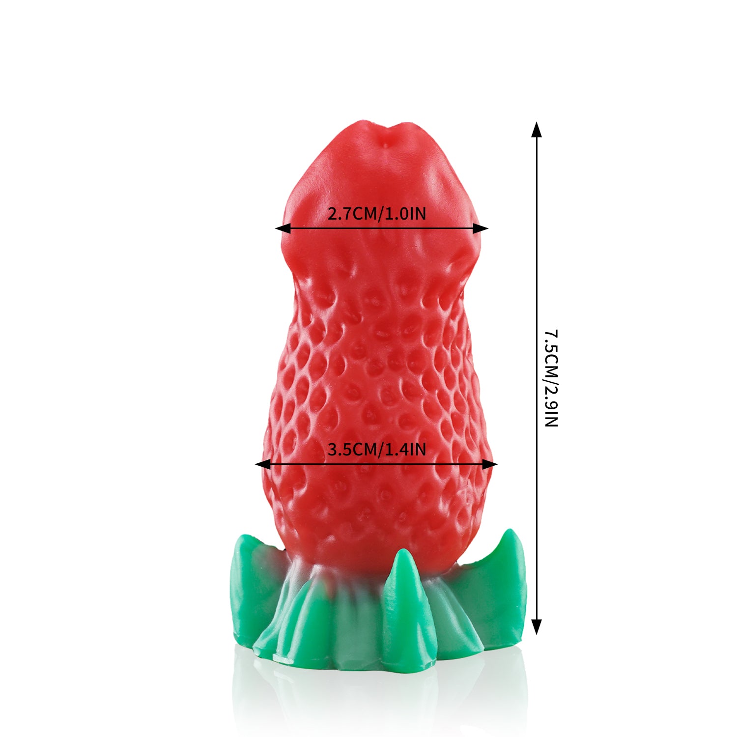 Nothosaur BERRYBLOOM - Fantasy Dildo - Strawberry Silicone Butt Plug - Insertable Outdoor Wearable Dildo
