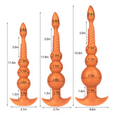 Perles anales Fox Tail - Jouet sexuel anal à tête conique - Masseur de prostate progressif