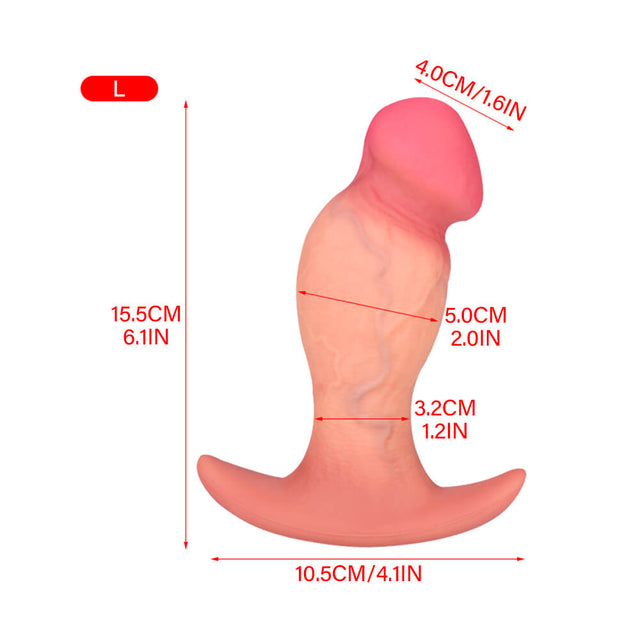 6_Inch_Realistic_Dildo_Huge_Butt_Plug_Anal_Dildo_Wearable_Dildo_Prostate_Massager_Size_L