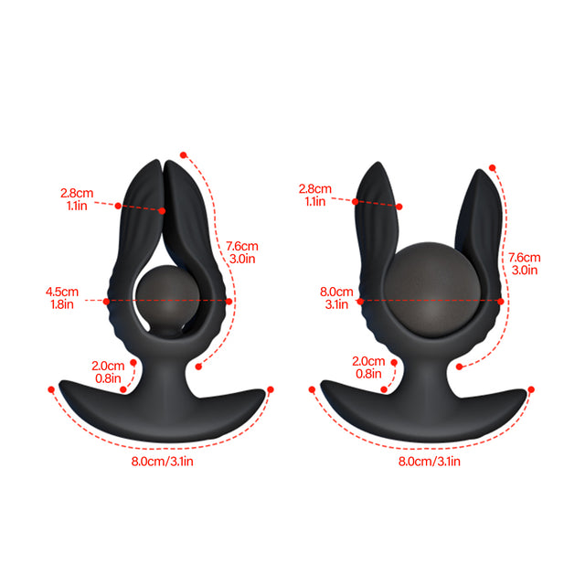 Plug anal gonflable - Dilatateur anal noir - Jouet anal manuel