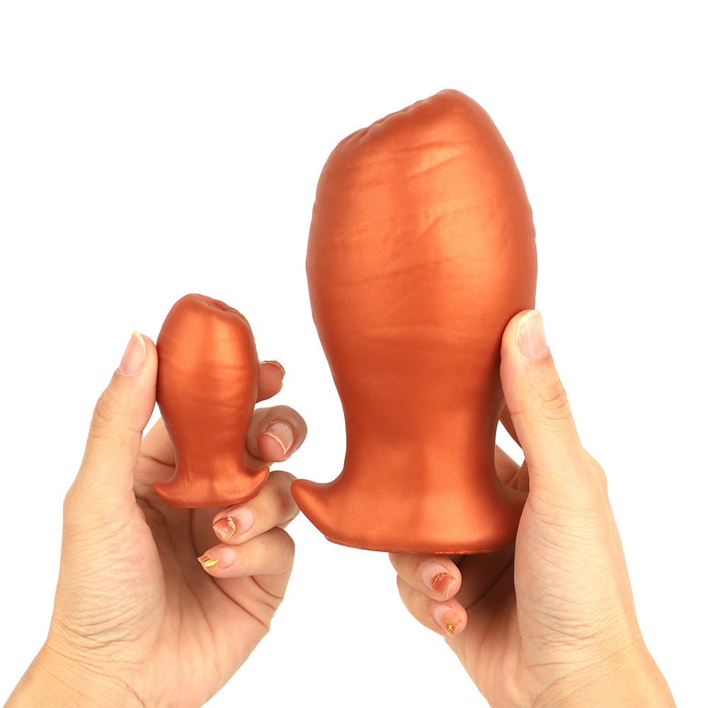Thrusting Anal Plug - Silicone Butt Plug With Curved Base - Prostate Massager Dilator