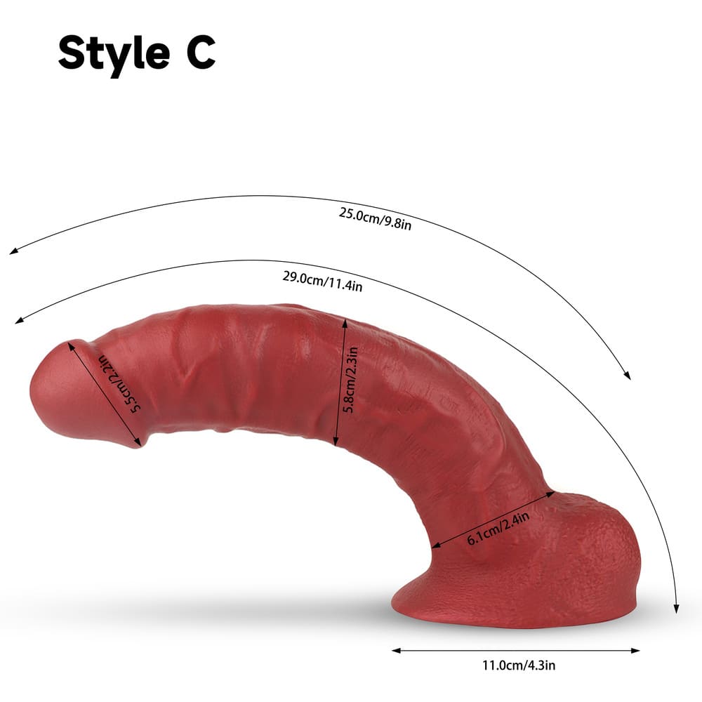 Aurelius-Silicone-Realistic-Curved-Dildo