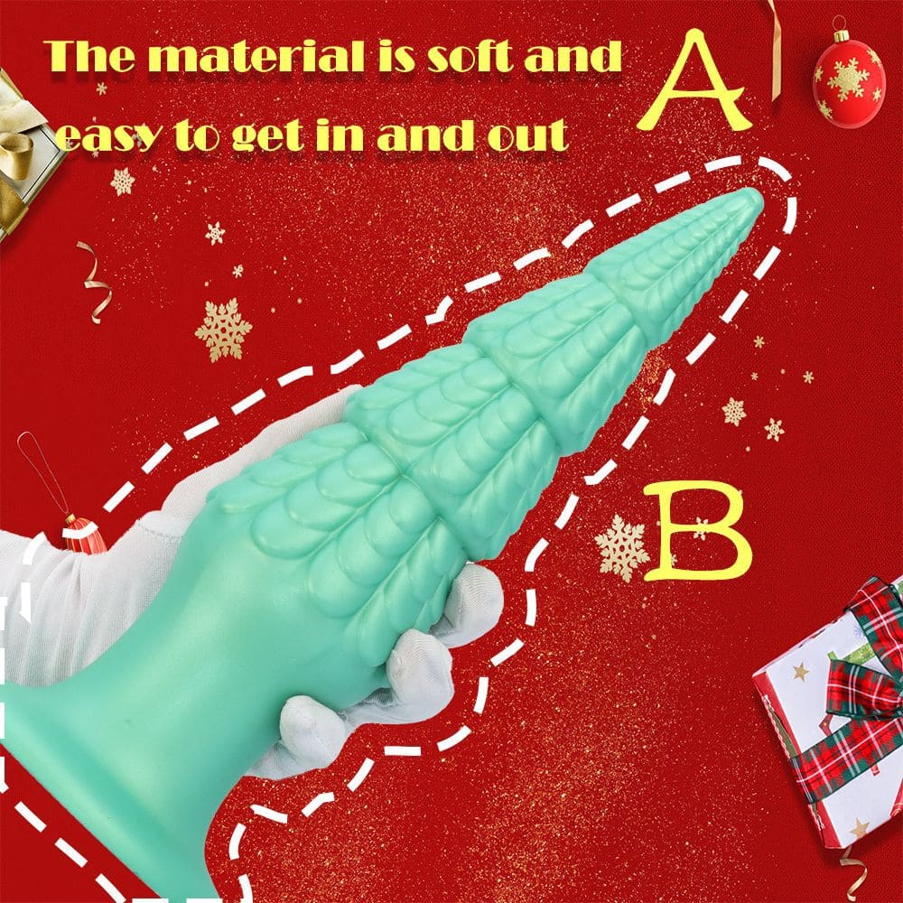 Christmas-Tree-Dildo-Silicone-Butt-Plug-with-Unique-Layered-Design-3-Sizes_3
