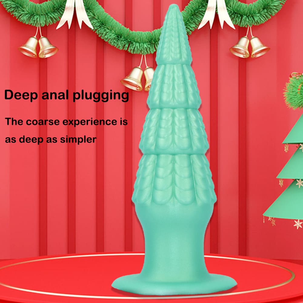 Christmas Tree Dildo - Silicone Butt Plug with Unique Layered Design - 3 Sizes