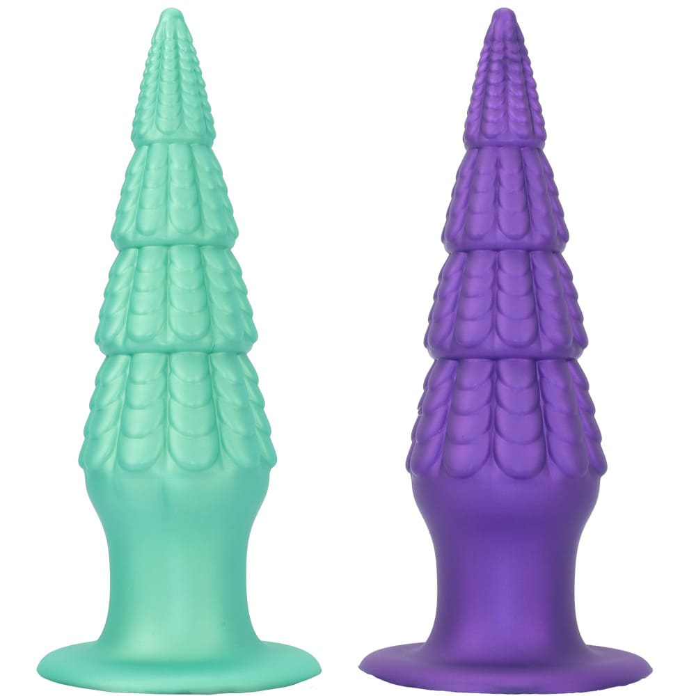 Christmas Tree Dildo - Silicone Butt Plug with Unique Layered Design - 3 Sizes