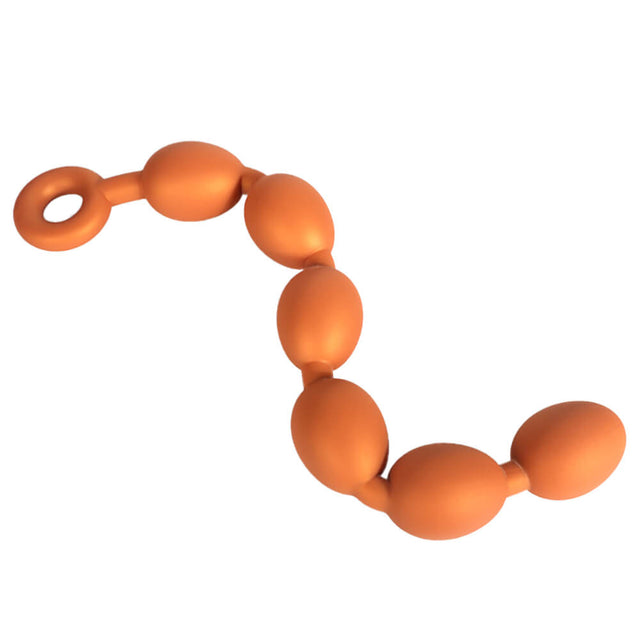 Perles anales en silicone - Boules anales 3 tailles - Chaîne de stimulation anale avec un anneau de traction