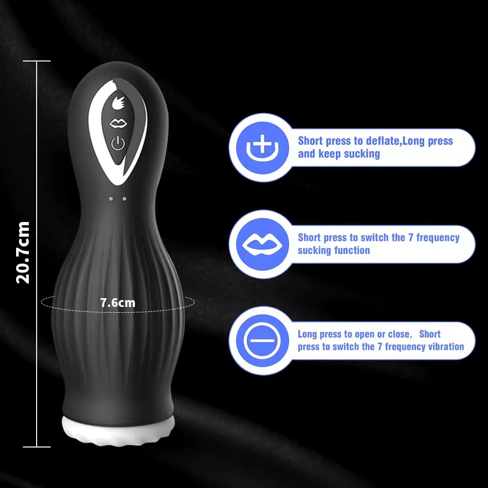 DragonLick - Silicone Male Masturbator - Vibrating & Suction Stroker