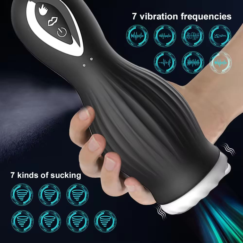 DragonLick - Silicone Male Masturbator - Vibrating & Suction Stroker