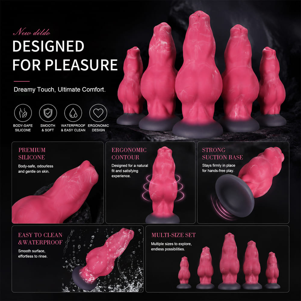 Fenro-Large-Dog-Knot-Dildo-Suction-Cup-Dildo-5-Sizes