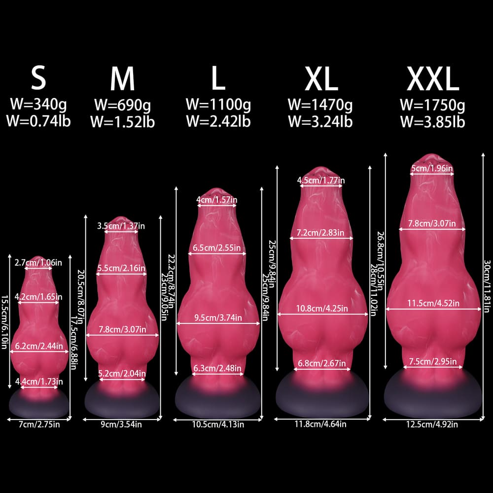 Fenro-Large-Dog-Knot-Dildo-Suction-Cup-Dildo-5-Sizes