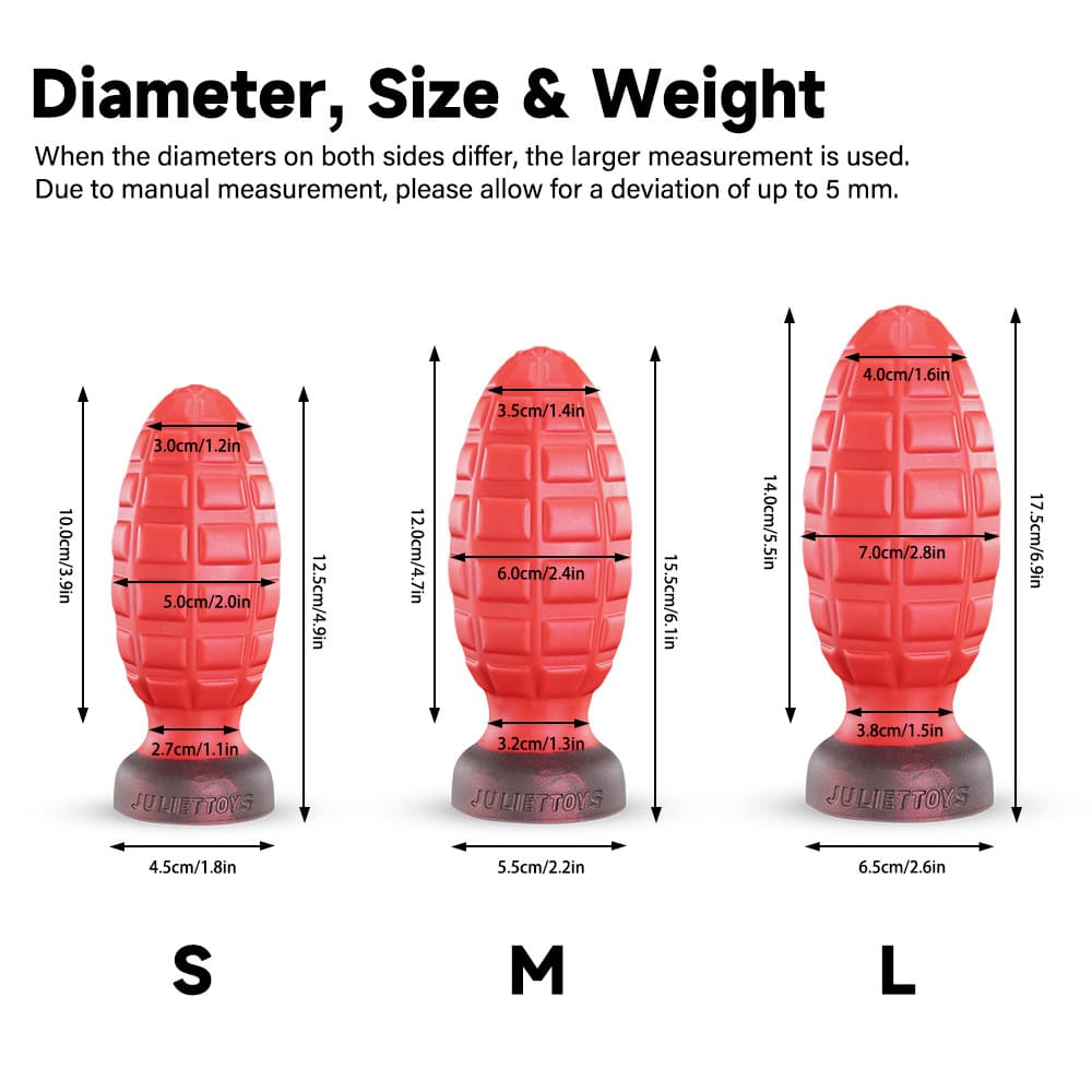 JulietToys Forte - Silicone Grid Texture Anal Plug