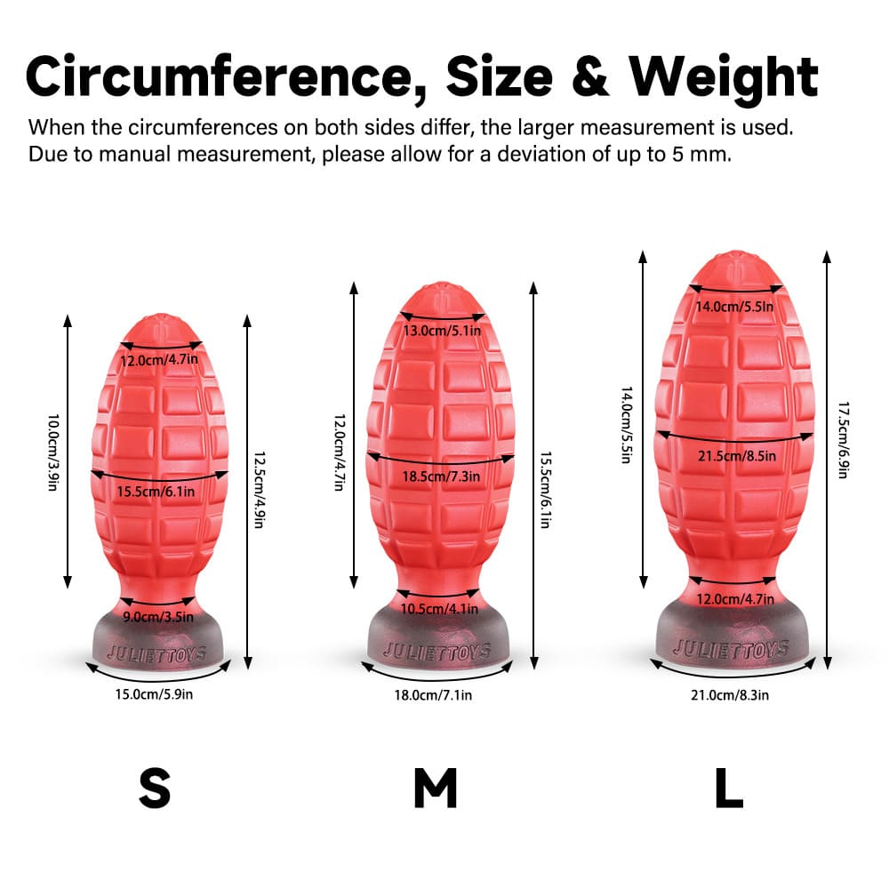 JulietToys Forte - Silicone Grid Texture Anal Plug