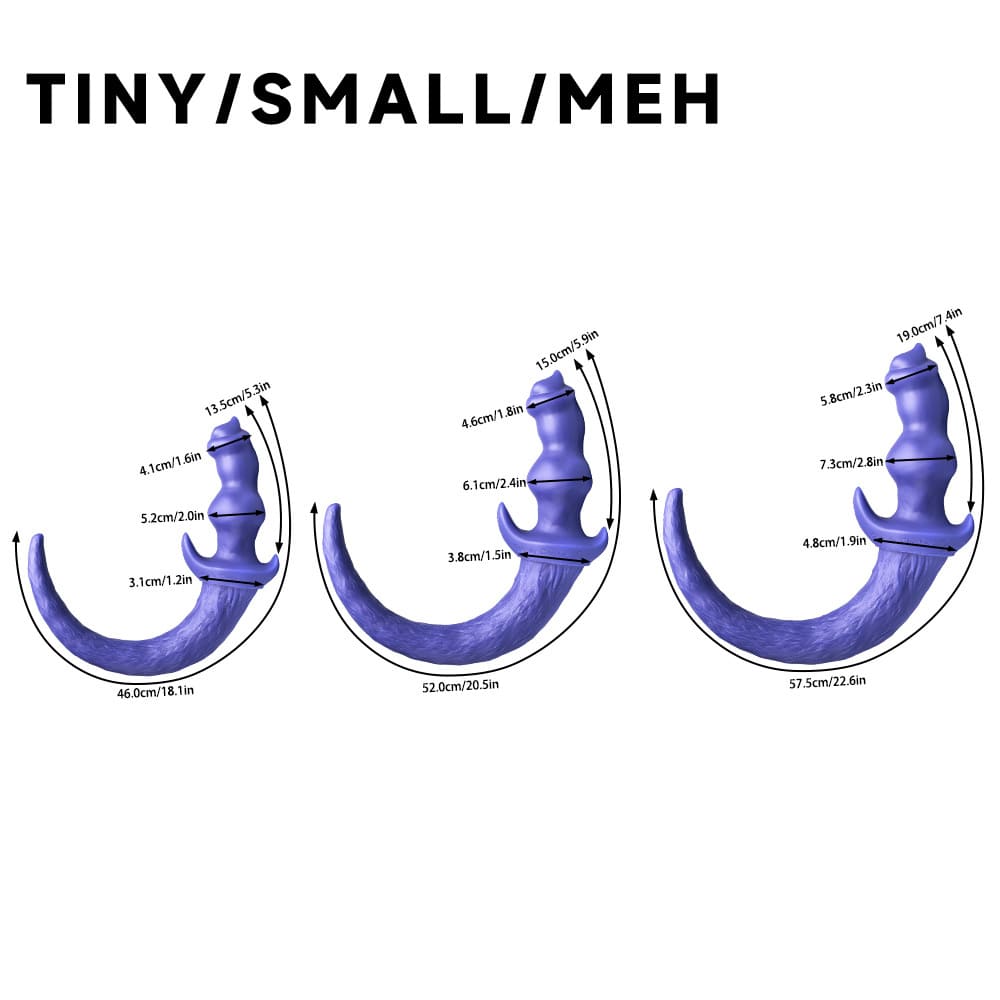 Greedy-Cluster-Pup-Woof-Tail-Plug-with-Knot-Dildo-3-Sizes