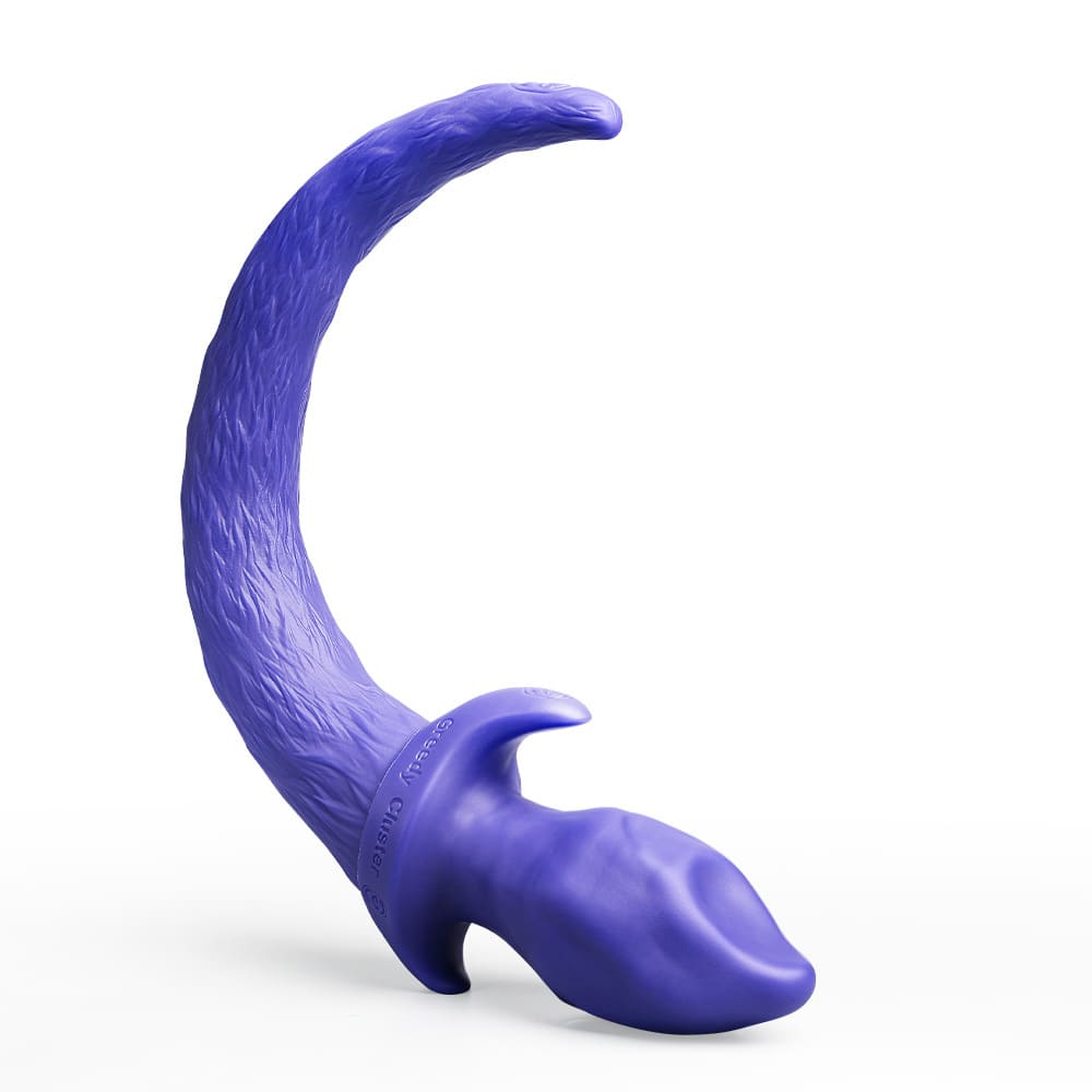 Greedy-Cluster-Puppy-Flame-Plug-Silicone-Tail-Anal-Plug-3-Sizes