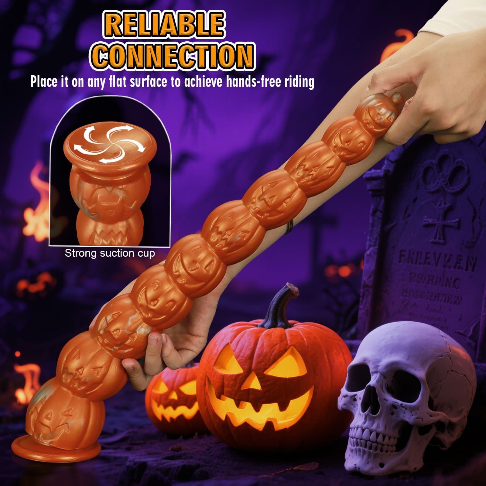 Halloween Pumpkin - Long Anal Plug - Anal Bead