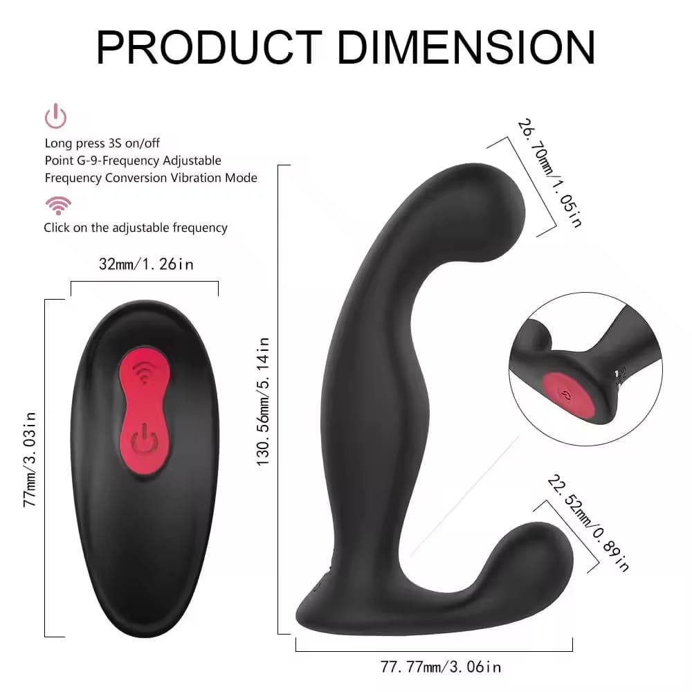 Jelly-Remote-Control-Prostate-Massager-Silicone-Anal-Vibrator
