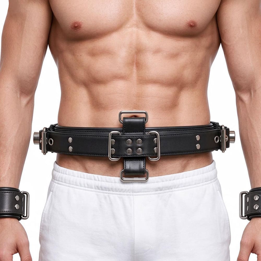 JulietToys-Leather-BDSM-Waist-Belt-with-Padded-Lining-3-Sizes