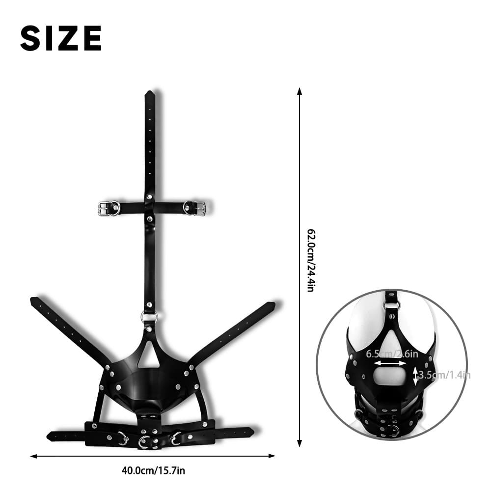 JulietToys - Silicone BDSM Head Harness Mask