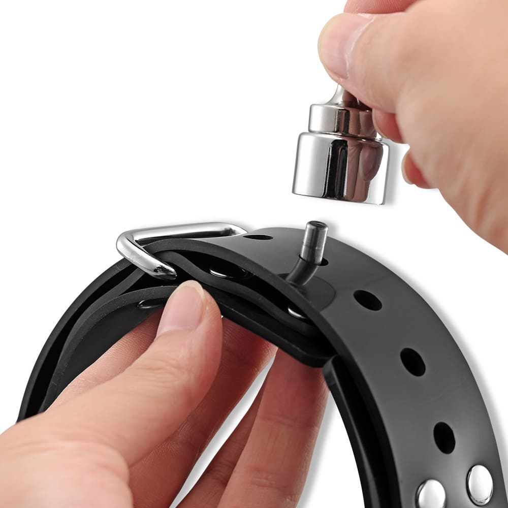JulietToys Silicone BDSM Locking Collar