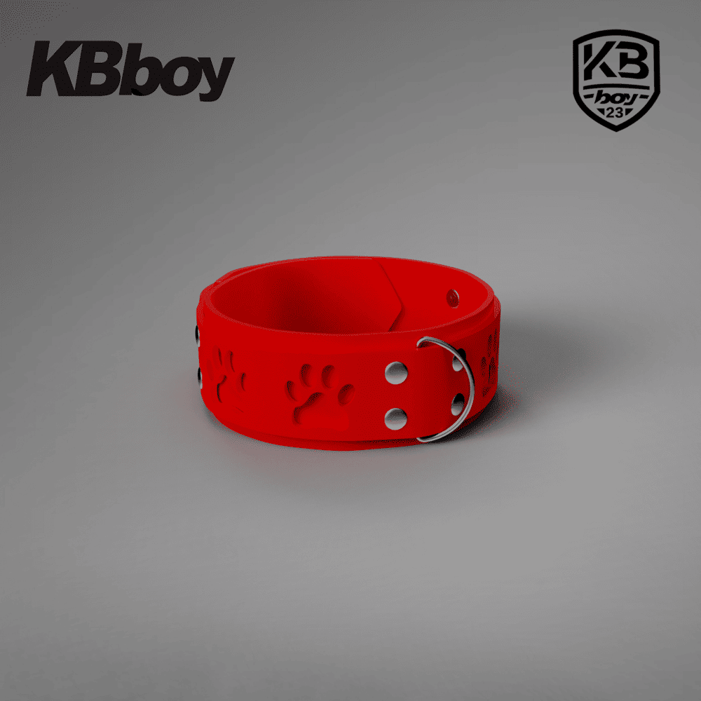 KBboy-Puppy-Paw-Outline-Silicone-Collar