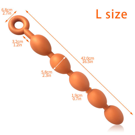 Anal kugeln-Anal stimulation kette mit Zug ring Silikon Anal perlen-3 Größen