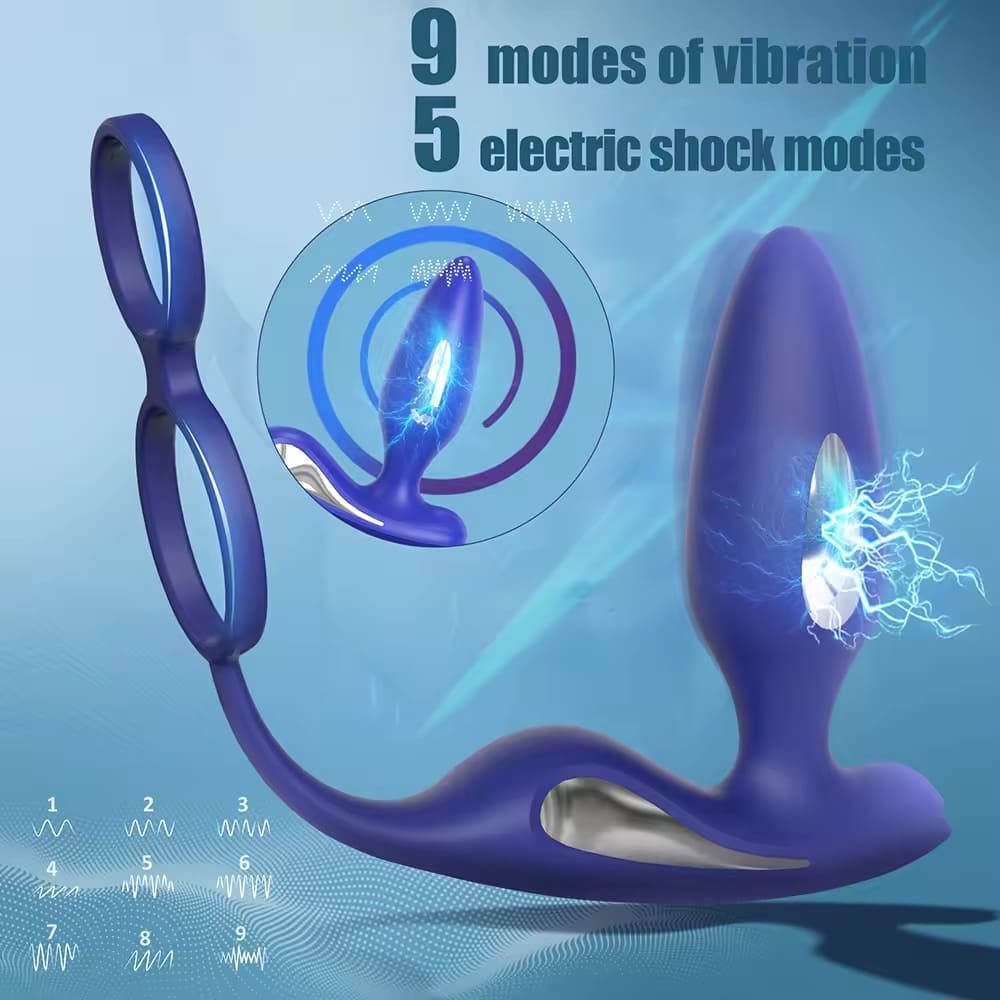 Lightning-Electric-Pulse-Prostate-Massager-with-Dual-Cock-Rings