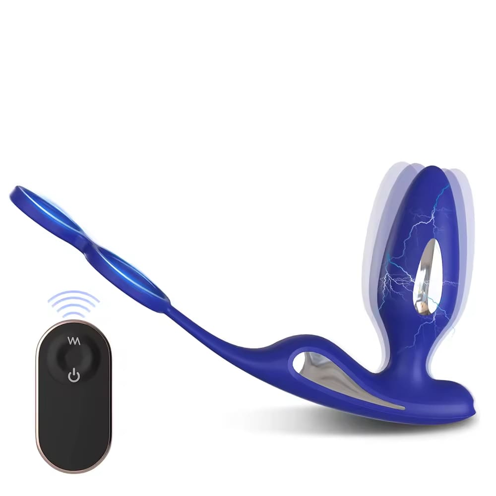 Lightning-Electric-Pulse-Prostate-Massager-with-Dual-Cock-Rings