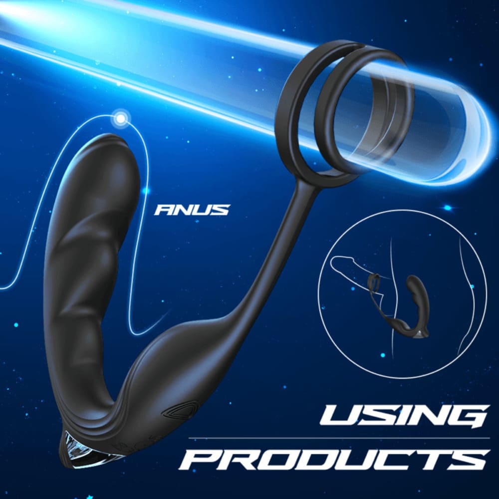 Noel-Remote-Control-Prostate-Massager-Dual-Cock-Ring-Anal-Vibrator