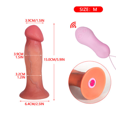 Realistic-Dildo-Anal-Dildos-Large-Glans-With-Remote-Control-Vibrating-size-M