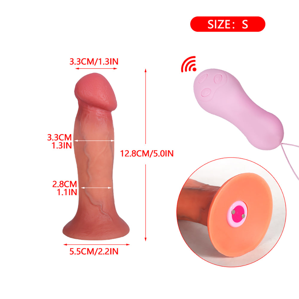 Realistic Dildo - With Remote Control Vibrating - Large Glans Masturbation