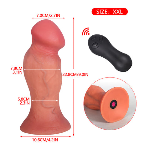 Realistic-Dildo-Anal-Dildos-Large-Glans-With-Remote-Control-Vibrating-size-XXL