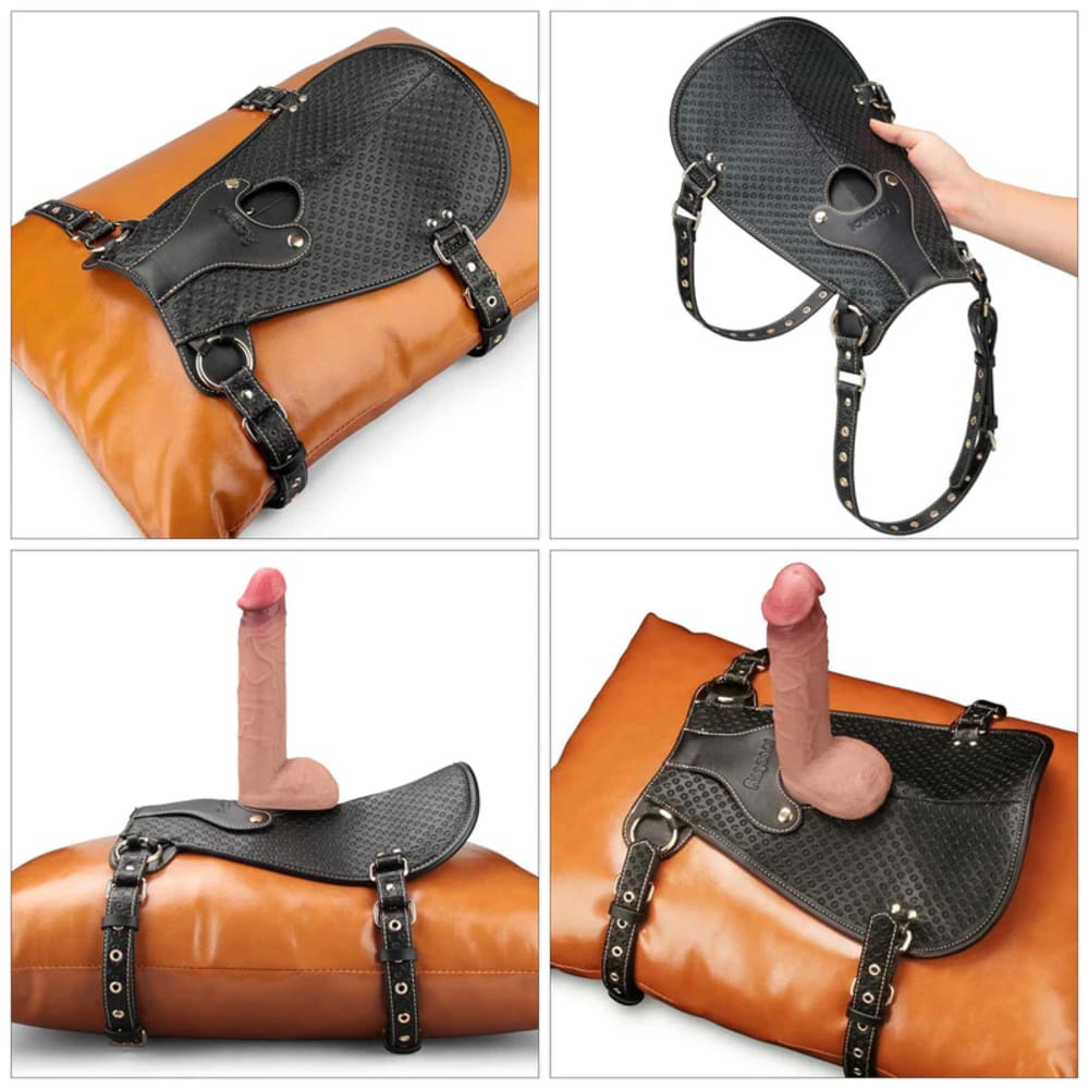 Rebellion Reign - Leather Strap On Harness & Versatile O-Ring Mount