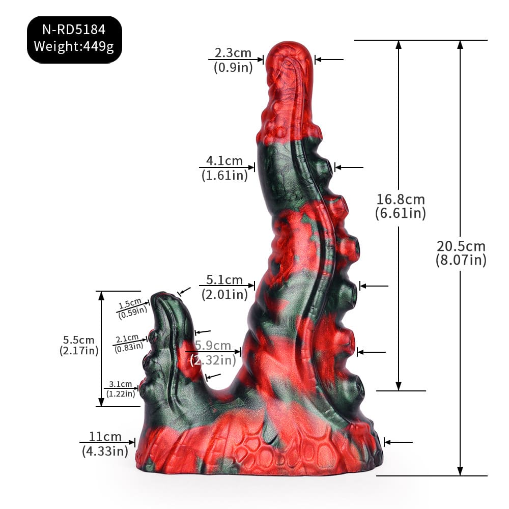 RedMire - 8 Inch Silicone Fantasy Dildo – Tentacle Dildo
