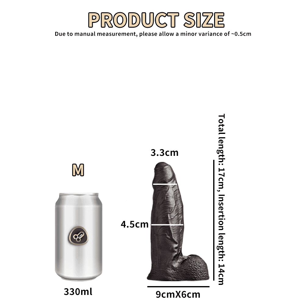 Strongman – Thick & Realistic Dildo - Powerful Suction Base - 5 Sizes