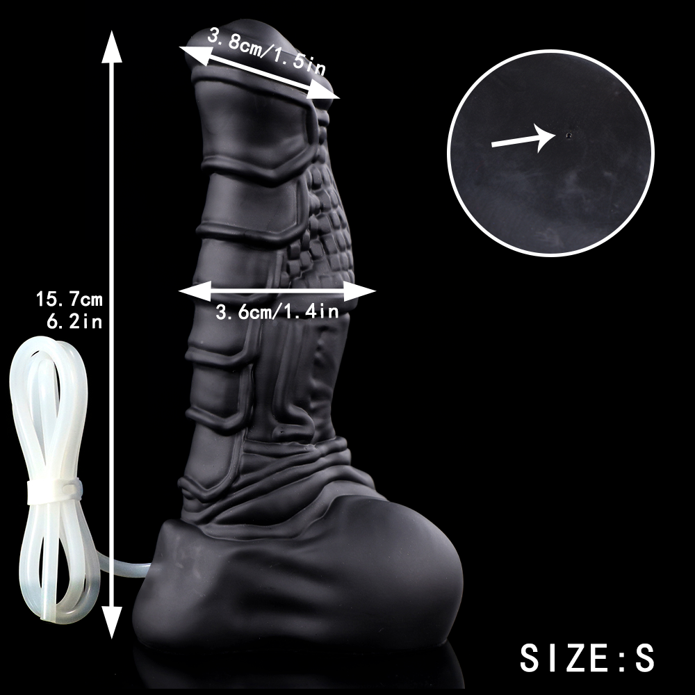 Flop - Silicone Dildos Realistic Squirting Anal Plug With Powerful Suction Cup G-spot Stimulation with Ejaculatory Tube Adult Sex Toys- S size