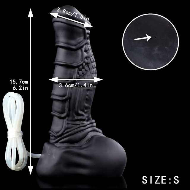 Flop - Godes en silicone Plug anal éjaculateur réaliste avec ventouse puissante Stimulation du point G avec tube éjaculatoire Jouets sexuels pour adultes - Taille S