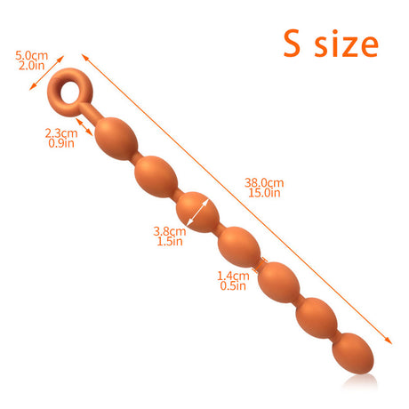 Anal kugeln-Anal stimulation kette mit Zug ring Silikon Anal perlen-3 Größen