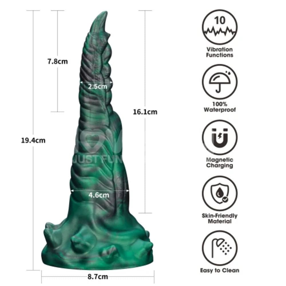 Savage Charm - Double Claw Vibrating Silicone Dildo - Fantasy Sex Toy