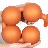 Perles anales à ventouse - Boules anales en silicone de grande taille - Jouet sexuel d'entraînement anal