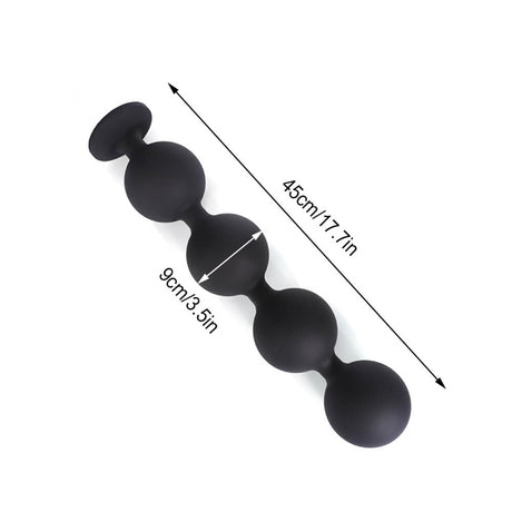 Suction Cup Anal Beads - Large Size Silicone Anal Balls - Anal Training Sex Toy