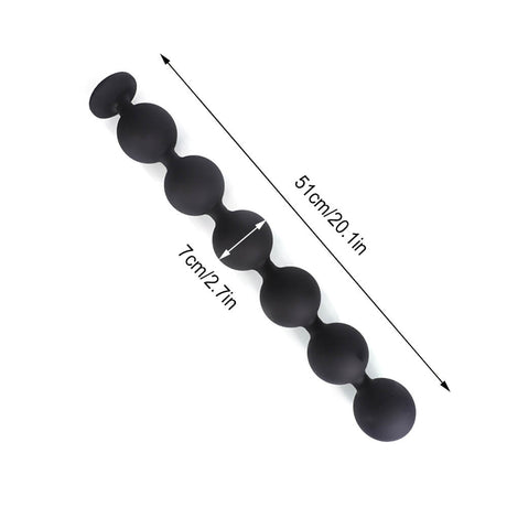 Suction Cup Anal Beads - Large Size Silicone Anal Balls - Anal Training Sex Toy