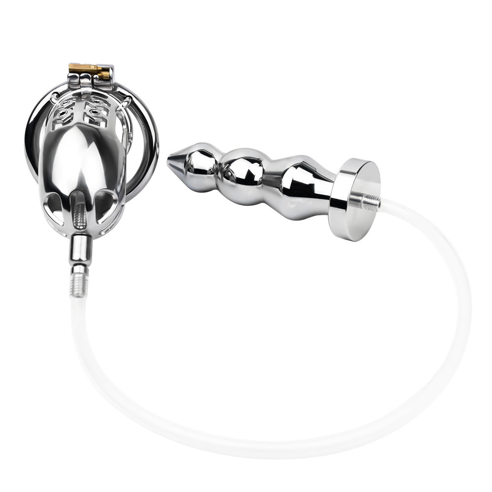 Varkon - Spiked Chastity Cage With Enema Butt Plug